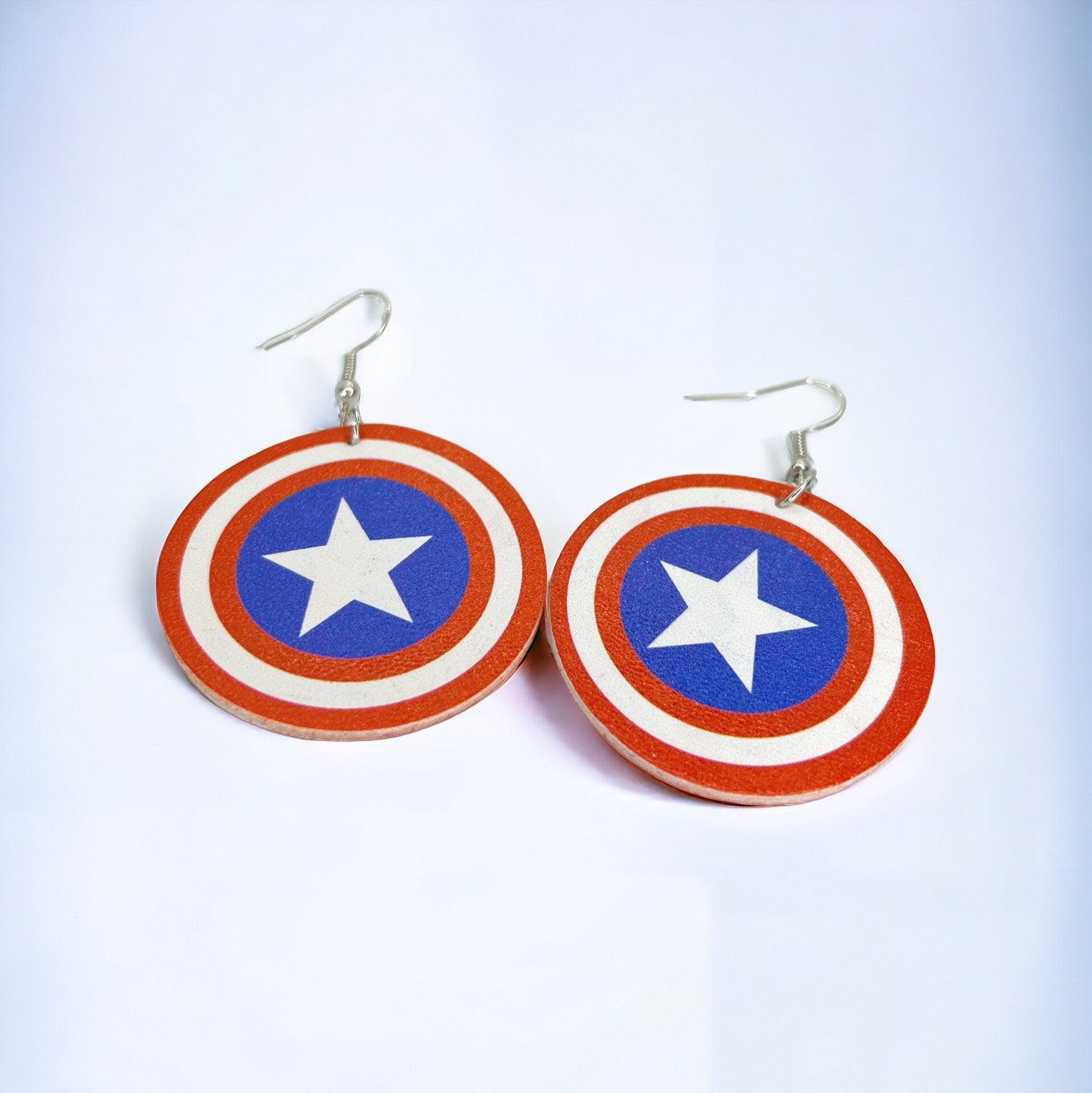 Stars and Stripes Earrings - USA Jewelry, Dangle Earrings, Handmade Earrings, Handmade Jewelry, Red White and Blue, America, Fourth of July
