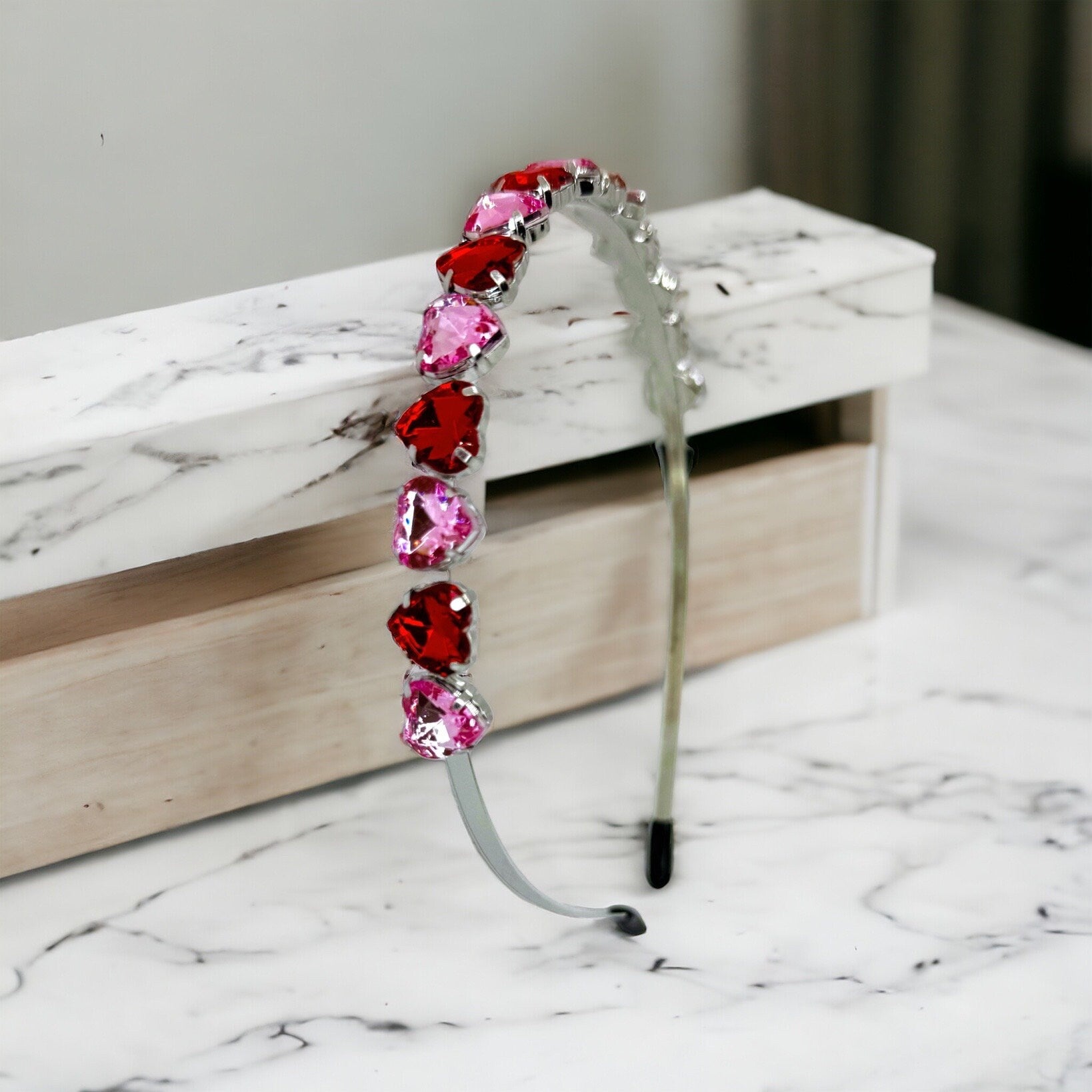 Valentine's Day Headband - Conversation Hearts, Valentine's Day Headpiece, Mardi Gras, Love Headband, Pink Headband, Red Headband, Hearts