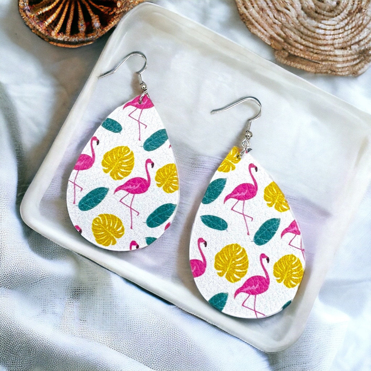 Flamingo Earrings - Flamingo Jewelry, Flamingo Pink, Bird Earrings, Handmade Earrings, Handmade Jewelry, Animal Earrings, Bird Jewelry, Pink